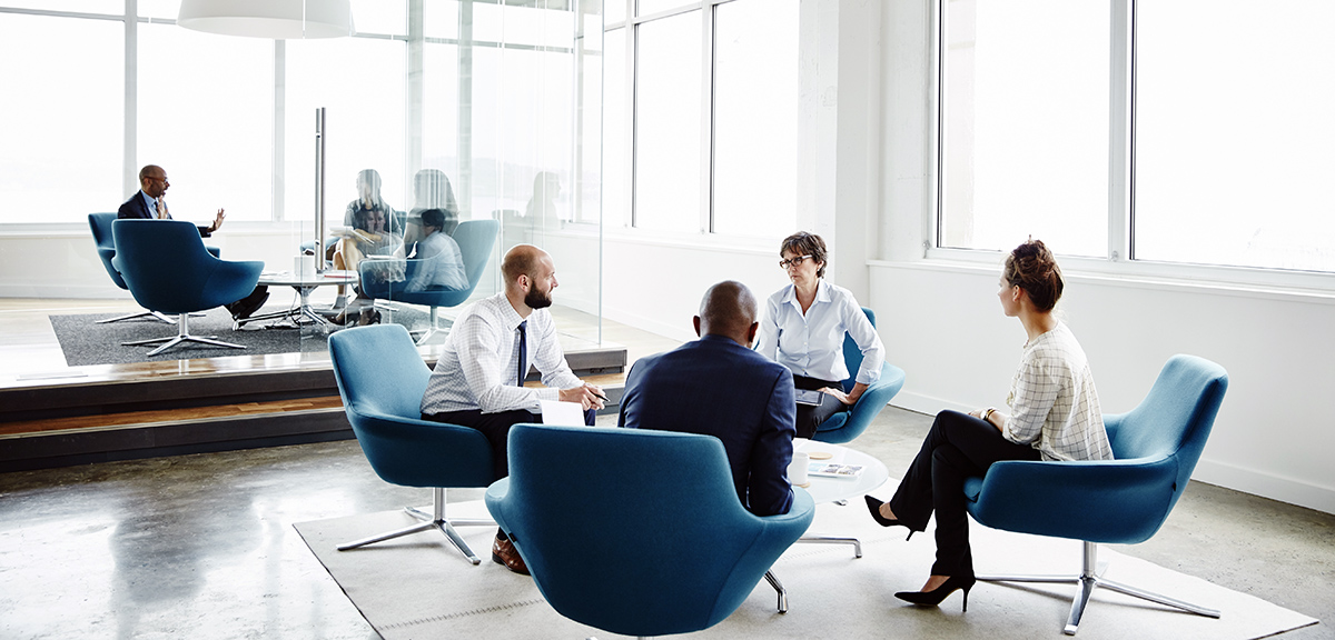 Businesspeople in meeting in office