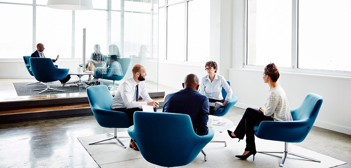 Businesspeople in meeting in office