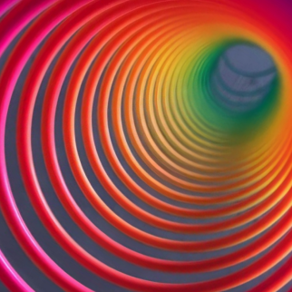 A colorful concentric tunnel pattern
