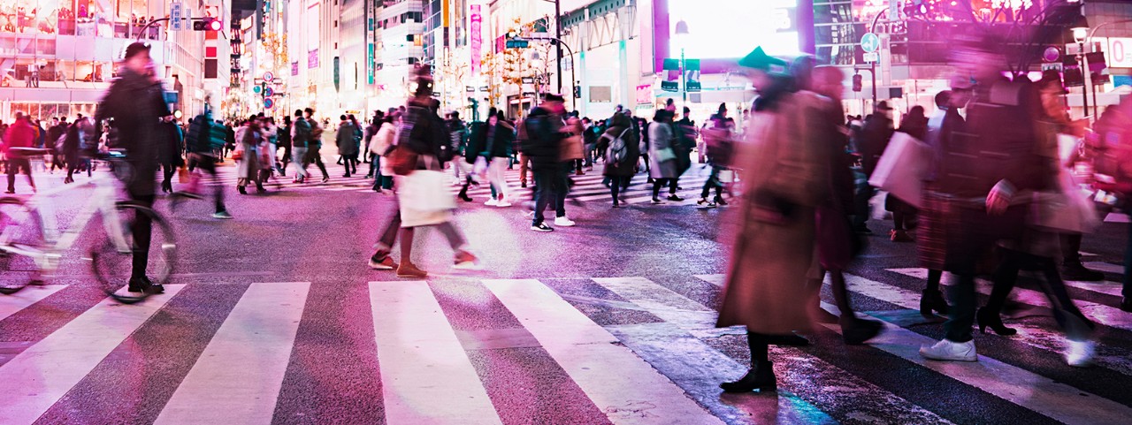 Scramble intersection in Shibuya