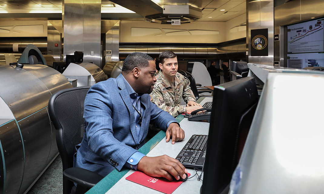 Operations at U.S. Army Cyber Command headquarters, Fort Belvoir, Virginia. By Joy Brathwaite