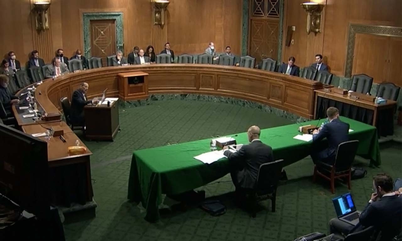 Experts testify about the role of digital assets in illicit finance at a hearing of the US Senate's Banking, Housing, and Urban Affairs Committee..
