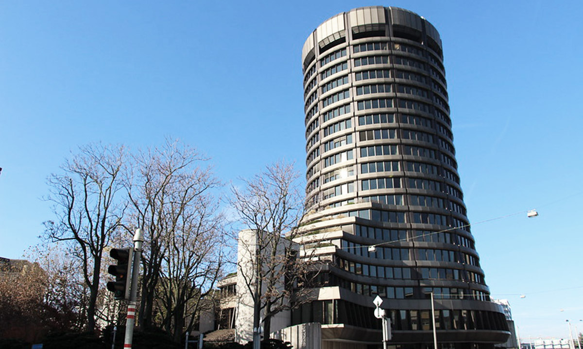 The BIS Tower in Basel, Switzerland